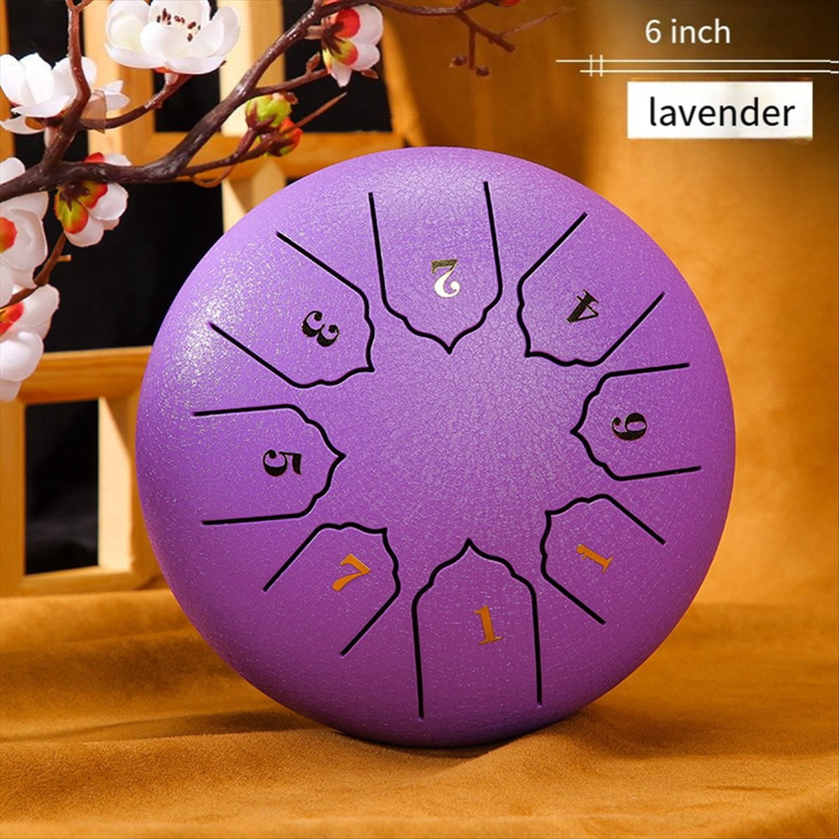 6-Inch 8-Tone Sound Rain Drum Outdoor Rain Drum Percussion Instrument Yoga Meditation Exclusive Purple