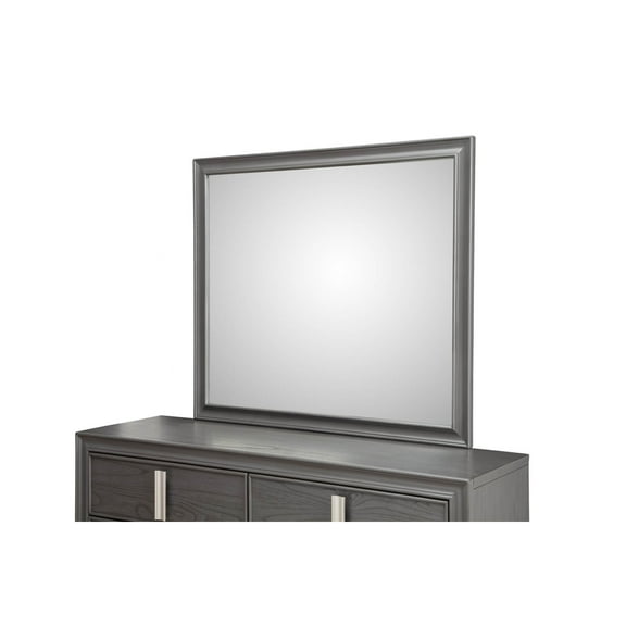 Home Decor Pine Solids and MDF Lorraine Mirror - Dark Grey