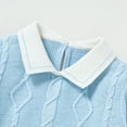 thumbnail image 3 of Newborn Baby Romper 100%Cotton Knitted Toddler Clothes Turn-down Collar One Piece Overall Infant Boy Jumpsuit Outfit Fashion Tie, 3 of 7