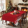 thumbnail image 4 of Nanqianyi Red Christmas Rectangle Tablecloth,Waterproof Stain Resistant Table Cover,60"x70", 4 of 6