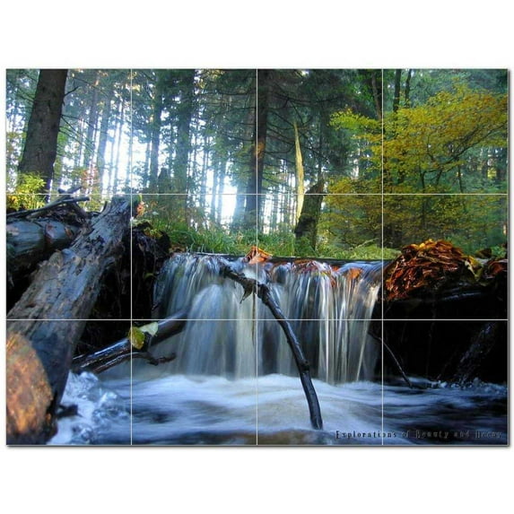Waterfalls Picture Ceramic Tile Mural Kitchen Backsplash Bathroom Shower 406273-XL43