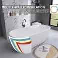 thumbnail image 4 of Hana 55" Oval Shape  Acrylic Freestanding  Soaking Bathtub - Gloss White, 4 of 14