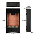 thumbnail image 6 of TURBRO in-Flames 28 Inch Vertical Wall Mounted Electric Fireplace - Realistic Wood Log, Adjustable Flame Effects, Thermostat, Timer, and Remote - Black, INF28-WU, 6 of 8