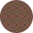 thumbnail image 1 of Ahgly Tapis Rond Lavable en Machine Intérieur Transitionnel Rouge Carbone, 5 Pieds Rond, 1 of 7