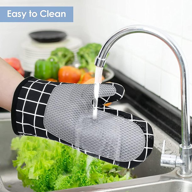 Manoplas De Horno Resistentes Al Calor – 2 Unidades, Algodón, Hasta 250°C, Manga Larga 27 Cm