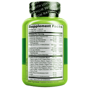 NATURELO Vitamin B Complex with Methyl B12, Methyl Folate, Vitamin B6, Biotin Plus Choline, CoQ10, and Fruit & Vegetable Blend - Supports Energy & Healthy Stress Response - Vegan - 120 Capsules