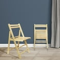 thumbnail image 1 of Juego de 2 sillas plegables de madera para uso casual con acabado natural, 1 of 7