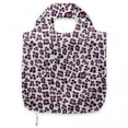 thumbnail image 1 of Leopard Print Reusable Grocery Bag, Pink and Black Colored Girlish Pattern Safari Savannah Wildlife Theme, Printed Fabric Grocery Bag Practical and Simple Everyday Use, Pink Black White, by Ambesonne, 1 of 4
