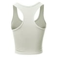 thumbnail image 3 of A2Y Women's Basic Cotton Casual Scoop Neck Sleeveless Cropped Racerback Tank Tops Ivory S, 3 of 3