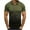 Army Green, variant on Mens Plus Size Shirts Clearance Men's 3D Printed Lapel Half Button Athleisure Short Sleeve T-Shirt