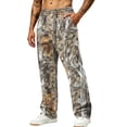 thumbnail image 2 of LTTVQM Woodland Camo Wide Leg Sweat Pants Weekend Rural Scenic Realtree Leaf Camo Relaxed Fit Drawstring Waist Mens Casual Wide Leg Full Length Trousers Earthy Yellow M, 2 of 7