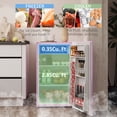 thumbnail image 4 of Pink Compact Refrigerator with Freezer, 3.2 Cu.Ft Single Door Mini Fridge, Adjustable Thermostat & Reversible Door, 4 of 6