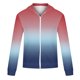 thumbnail image 1 of Hombres Casual Deportes Fitness Sudadera Con Capucha Cremallera Gradiente Estampado Chaqueta Pompotops  oipoqjl36561, 1 of 5