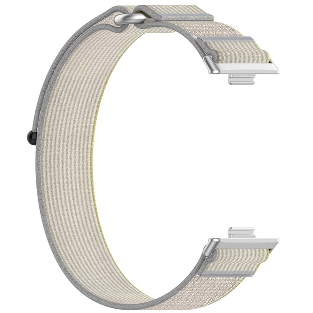 Likrtyny Correa Reloj Ajustable Con Correa Tejida Nailon para Huawei Watch Fit 3 (amarillo Gris)