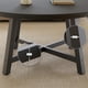 thumbnail image 4 of Yeshouse Mesa de centro redonda de 36 pulgadas, estilo industrial con veta de madera y patas ajustables, patas de metal resistentes, mesa auxiliar de fácil montaje para sala de estar, 4 of 6
