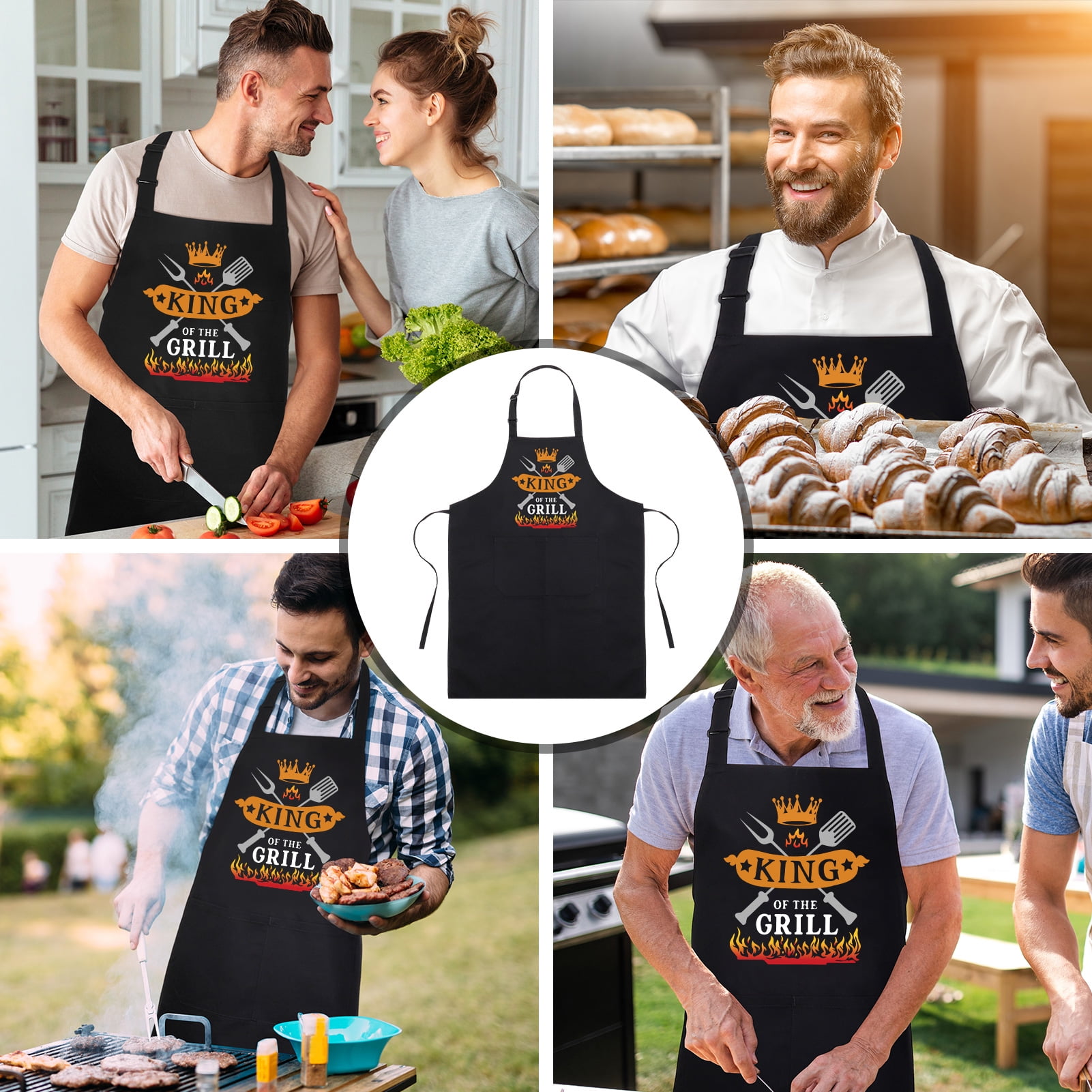 Infankey Funny Apron Cooking Gifts for Men, Apron with 2 Pockets Adjustable  Neck Strap,Waterproof,Gifts for Dad,Husband Gifts