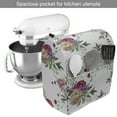 thumbnail image 2 of Floral Stand Mixer Cover, Botanical Blossoms of the Season Romantic Flowers Roses Natural, Kitchen Appliance Organizer Bag Cover with Pockets, 5 Quarts, Off White and Reseda Green, by Ambesonne, 2 of 4