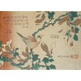 thumbnail image 2 of Hokusai 14x11 Gold Ornate Wood Framed with Double Matting Museum Art Print Titled - A Paddy Bird Perched On a Flowering Magnolia Branch, 2 of 4