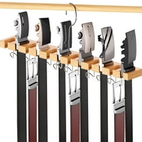 Belt Hanger for Closet Tie Storage Wall Mount Belt Organizer Wooden Rack Belt Holder Tie Rack Storage for Closet Accessories