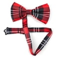 thumbnail image 4 of TopTie Nœud Papillon Tartan à Carreaux Noir et Rouge Mode Unisexe, 4 of 4