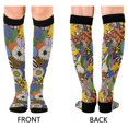 thumbnail image 4 of FORMRS Womens Knee High Socks Casual Long Thick Travel Daily Wear, 1 Pair, Blue Floral, 4 of 6