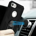 thumbnail image 6 of Apple iPhone 8, iPhone 7, iPhone 6 /6s Phone Case Hybrid Durable 360 Degree Rotatable Ring Stand Holder Kickstand Fit Magnetic Car Mount Protective Case BLACK Cover for Apple iPhone 8 /7 / 6 /6S, 6 of 6