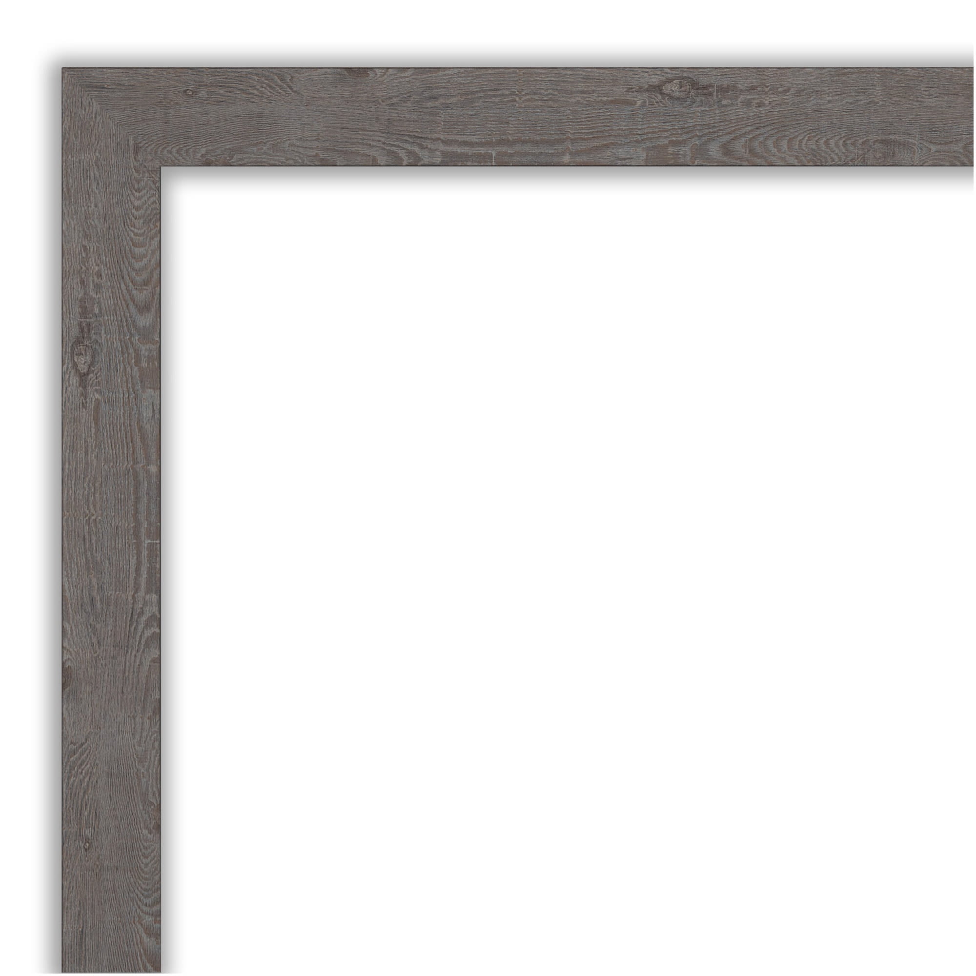 Amanti Art Natural Cork Board Framed Rustic Plank Grey Narrow Bulletin Board 39 in. x 27 in.