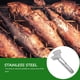 thumbnail image 4 of Pinzas de espátula 2 en 1 con agarre y giro, pinzas de cocina de acero inoxidable, pinza para barbacoa, pinza para pan, pinza para filetes fritos, volteador de pescado y filetes de res, aleta plateada, 4 of 6