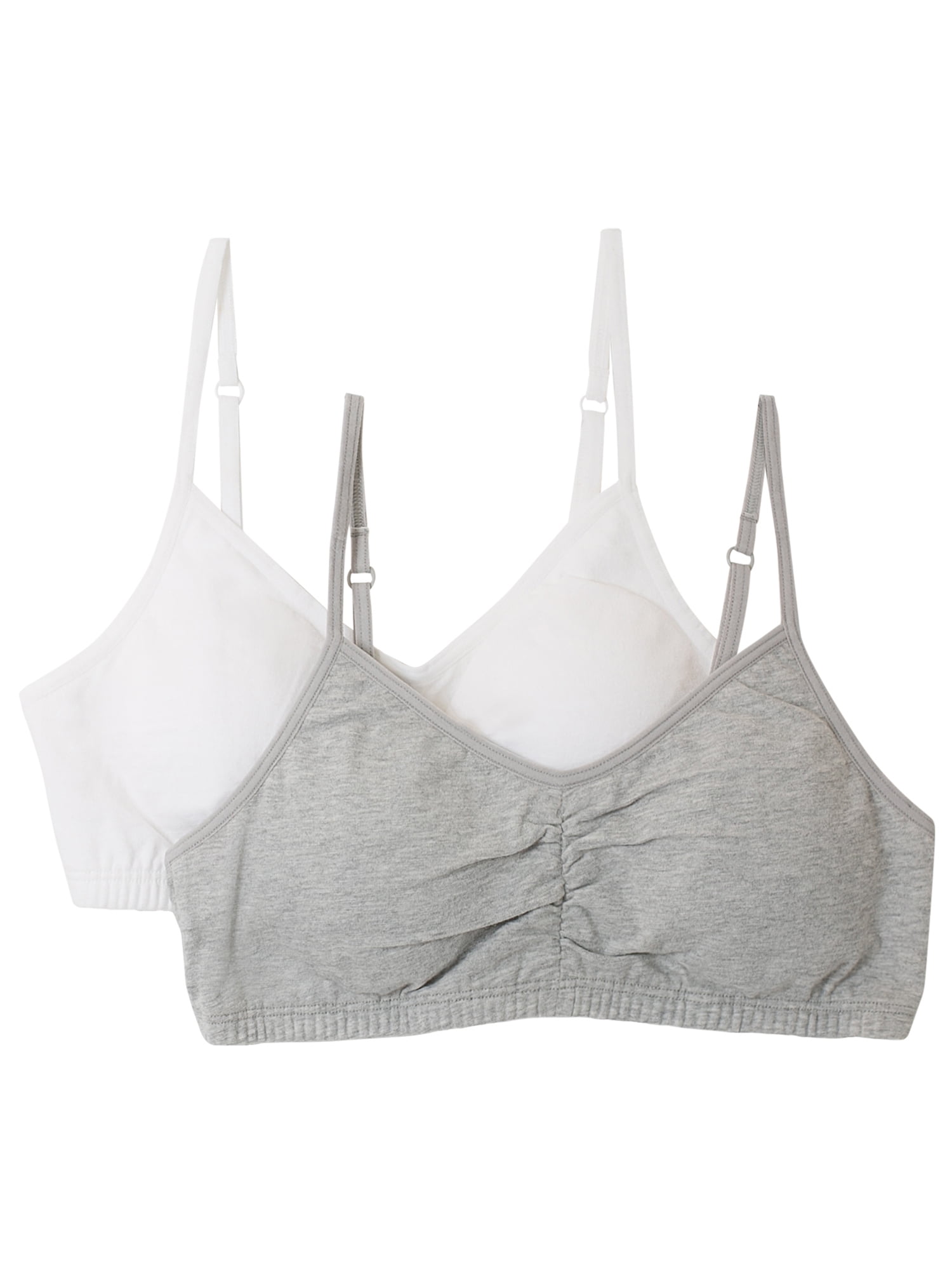 Fruit of the Loom Girls Sports Bra with Removable Pads, 2-Pack, Sizes  (28-38) - Walmart.com