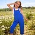 thumbnail image 4 of Staki Baby Boy Striped Shorts Summer Toddler Baby Boys Overalls Kids Sleeveless Jumpsuit Shorts Summer Romper with Pocket 3T 4T 5T Blue,3-4 Years, 4 of 9
