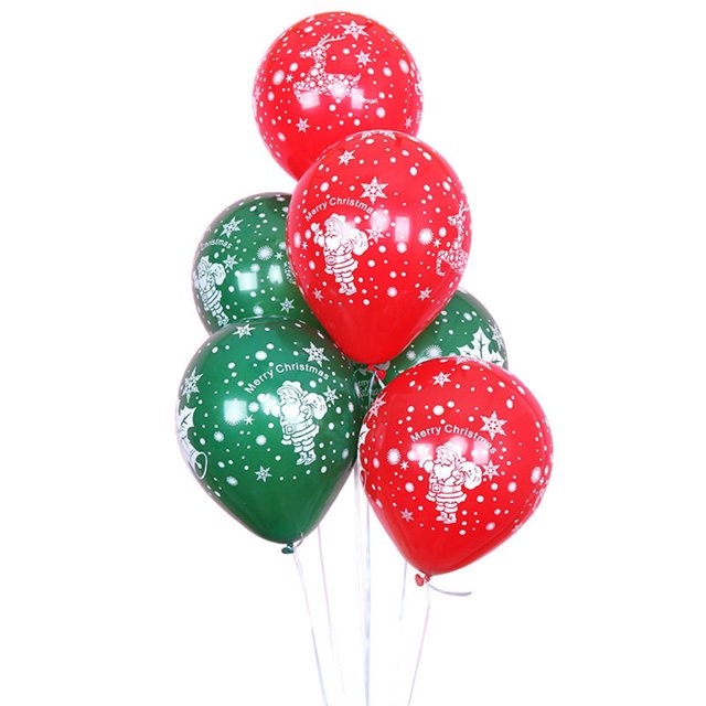 20 Pcs Ballons de Noël 12 Po Motif Dessin Animé Ballons de Fête Ballons en Latex