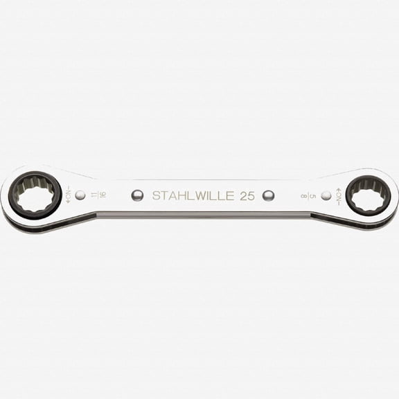 Stahlwille 25aN Ratchet ring Spanner, 3/8" x 7/16"