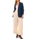 thumbnail image 2 of Blazers de pana INSPIRE CHIC para mujeres, elegantes y casuales, con un botón, solapa, de manga larga, chaquetas de traje para oficina con bolsillos, color azul marino, 2 of 6