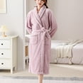 thumbnail image 2 of Fewfanhot Women Pajama Sets Plush Soft Fleece Bathrobes Nightgown Ladies Pajamas Sleepwear Housecoat, 2 of 8