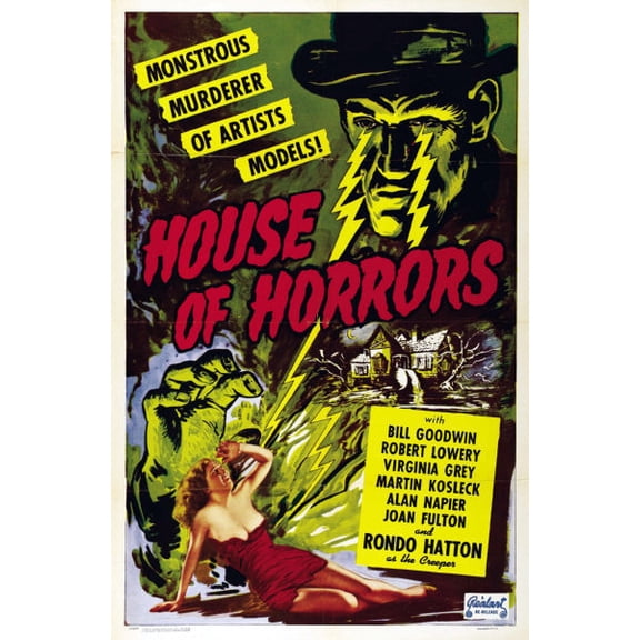 House Of Horrors Poster 16in x 24in Medium Art Poster 16x24 Multi-Color Square Adults Z Posters