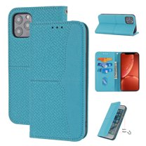 Dteck Wallet Case for Apple iPhone 14 Pro Max 6.7 inch (2022),Drop Protection Premium PU Leather Magnetic Closure Flip Holder ID Credit Card Slots Purse Phone Cover with Wrist Strap,Blue