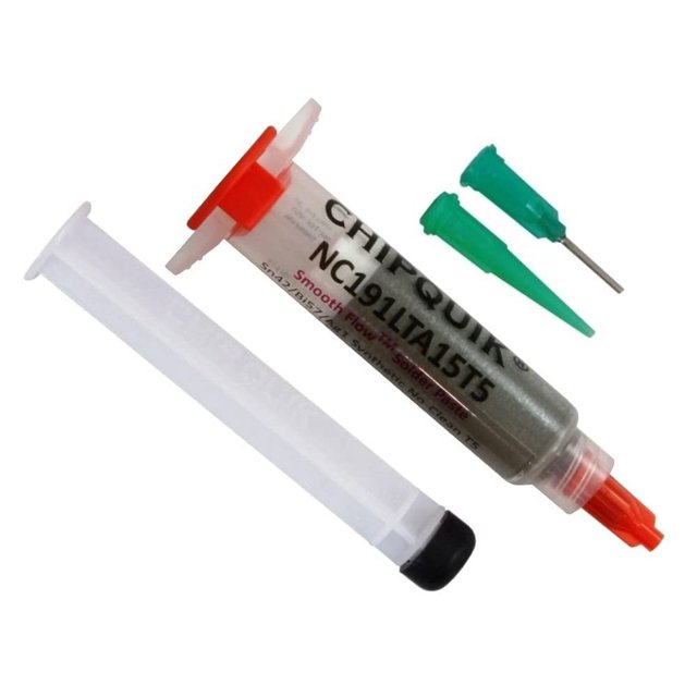 Chip Quik NC191LTA15T5 Smooth Flow Low Temp Solder Paste Sn42/Bi57/Ag1 T5 15g Syringe