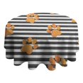 thumbnail image 4 of Paw Print Sonstripes Round Tablecloth 60"x60",Wrinkle Wipeable Table Cloth for Kitchen Dining Room Picnic Patio Party, 4 of 6