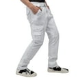 thumbnail image 3 of X RAY Men's Cargo Pants Straight Fit Deep Pockets Pant for Travel Outdoor Hiking Construction Work, White, 40W x 32L, 3 of 8