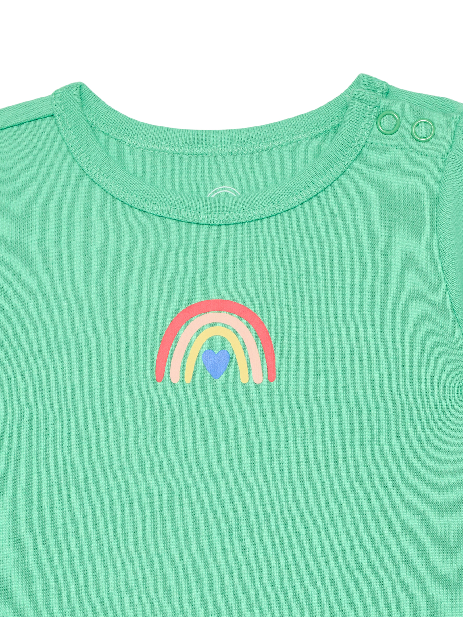 Wonder Nation Baby Girl Short Sleeve Bodysuit, Sizes 0-24 Months