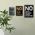 thumbnail image 4 of Portrait Round No Sales, No Religion, No Flyers, No Soliciting Sign (Lt Gray) - Large, 4 of 7