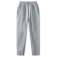 thumbnail image 7 of GXWEA Men's Sweatpants Men High Waist Solid Straight Sweat Pants Elastic Drawstring Windproof Spring Loose Knit Trousers（Light Gray，XXL）, 7 of 7