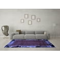 thumbnail image 3 of Ahgly Company Indoor Square Abstract Blue Modern Area Rugs, 4' Square, 3 of 4