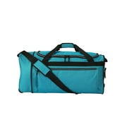 Protege 28-Inch Large Collapsible Rolling Duffel Bag in Teal Color