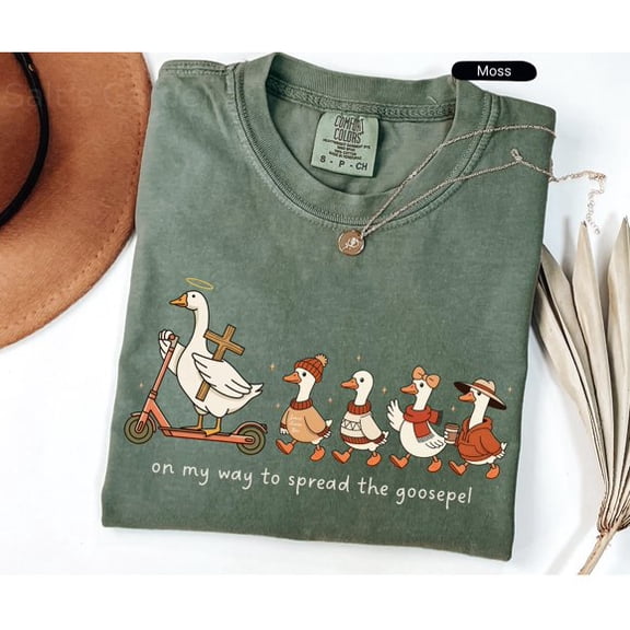 New Funny Goose Christian Shirt Retro Fall Goose Tee| Spread The Gospel Pastor Mission Group Trip Tshirt| Faith Gift Women, DTG Print, Unisex Shirt