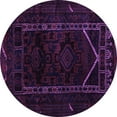 thumbnail image 1 of Ahgly Company Indoor Round Persian Purple Traditional Area Rugs, 7' Round, 1 of 4