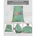 thumbnail image 6 of Spring Easter King Pillow Cases Set of 2 - Microfiber Bed Throw Pillow Covers, Bunny Colorful Eggs Floral Green Decorative Lumbar Pillow Cover with Envelope Closure for Sofa/Travel 20"x36", 6 of 6