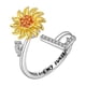 thumbnail image 1 of Fiudx Anillo de Girasol, Anillo de Aleación Ajustable y Abierto, Anillo Giratorio de Girasol con Circonita, Anillo para Aliviar El Estrés y La Ansiedad, Accesorio de Moda para Mujer, Regalo para Ella, 1 of 1