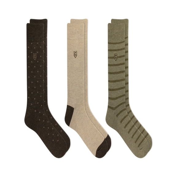 Chaps Classic Dress Dot Crew Socks , Pack Of 3