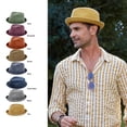 thumbnail image 2 of Sombrero EPOCH Vintage de algodón Fedora marrón pequeño y mediano, 2 of 2
